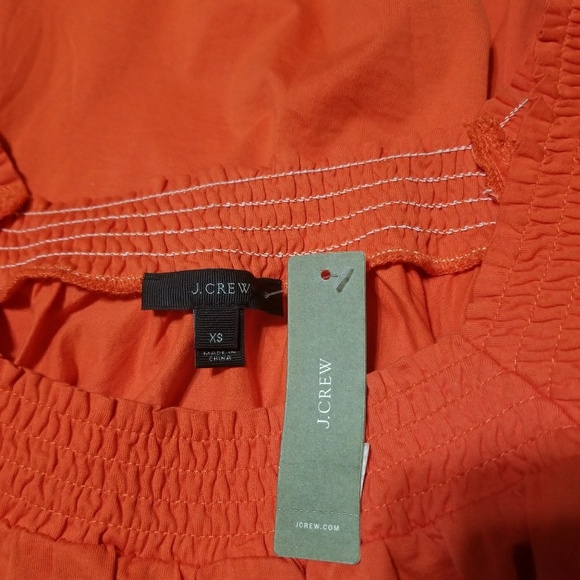 J CREW Off the Shoulder Women's Orange Top - Picture 6 of 7